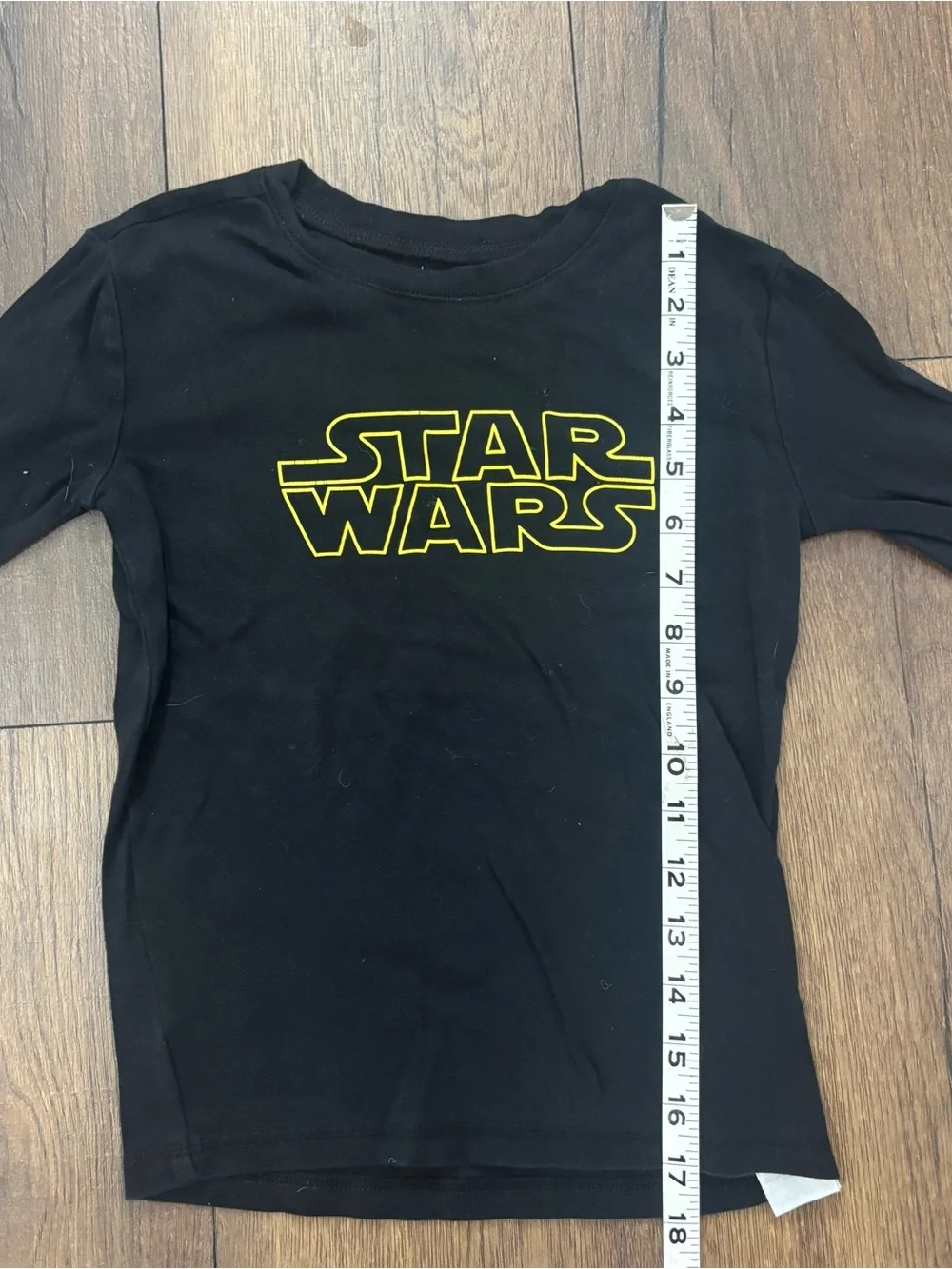 Gap Organic Cotton Black Star Wars Long Sleeve Pajama Sleep Shirt, Size 10